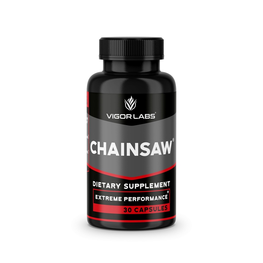 Chainsaw av Vigor Labs (30 kapsler), støtter fasthet, utholdenhet og utholdenhet, kosttilskudd til å øke blodflyten (Made i USA)