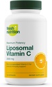 Frisk ernæring Liposomal vitamin C - 2000 mg DNA Verifisert og Potent VIT C (fra askorbinsyre) - Svelg eller ren pulver i en drink, alle naturlige veganske vennlige, ikke-GMO, Glutenfri, Dairy-Free