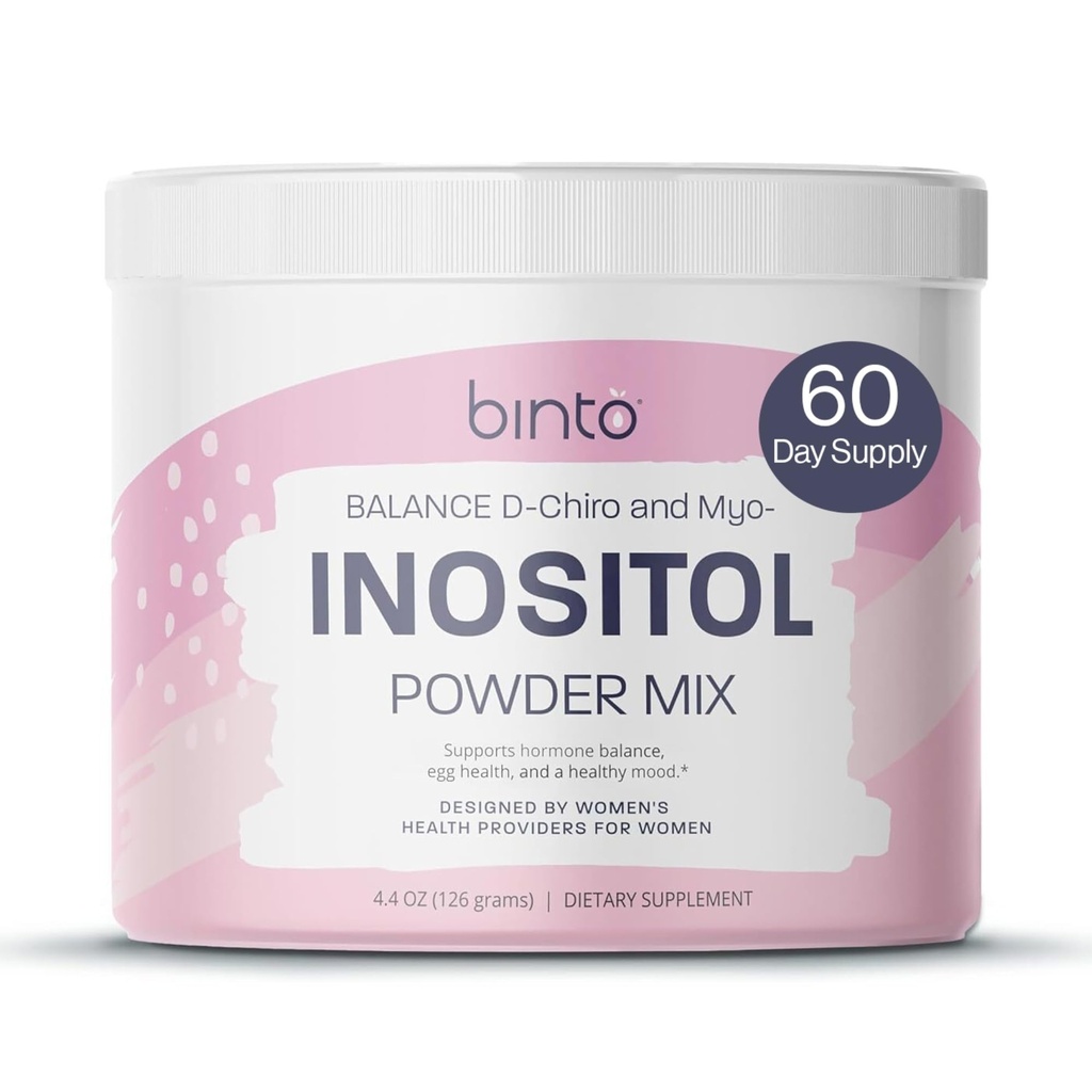 Binto Inositol pulver blanding | 60-dagers  Supply 40:1 Forholdet mellom Myo og D-Chiro Inositol | Hormon balanse og ovulering støtte | Preservativ fri