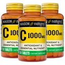 MASON NATURAL Vitamin C 1000 mg, 300 dagers forsyning, støtter sunn immunsystem, antioksidant og essensiell næringsstoff, 3 pakke