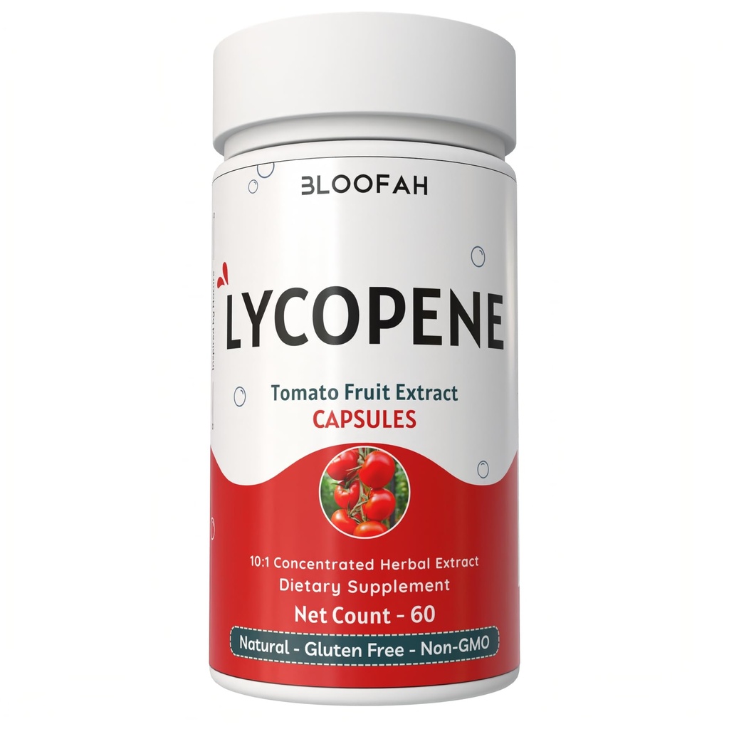 Tomat Frukt Kapsler 500 mg | Rik på Lycopen Tomat Frukt konsentrert 10:1 Ekstrakt pulver | Ikke-GMO & Glutenfri formel | Naturlig karotenoid Supplement (60 greve (Pack of 1))