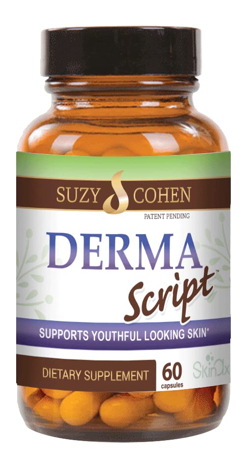 Script Essentials DermaScript Clear Hud Probiotic-Hudpleie Rutine Supplement - Biotin ansiktssupplemnt - Kamper Acne, Tørrhet, irritasjon og Rashes (60 kapsler)