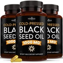 NEW GE Black Seed Oil Softgel Capsules - Premium kaldpresset Nigella Sativa Produserende ren svart cuminfrøolje - ikke-GMO & vegetarian 90 greve (Pack of 3)