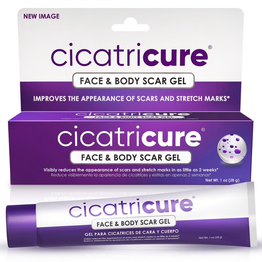 Cicatricure Advanced Scar Gel for Ansikt & Kropp - Proven Resultater i 2 uker, Scar behandling for kirurgiske arr, strekkmerker, arr av brenter og skader, Acne Scar Treatment, 1 oz (28 g)