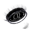 Lashify Curl 12mm Gossamer DIY Eyelash utvidelser fylle, svart, enkle falske øyenvipper for et naturlig utseende