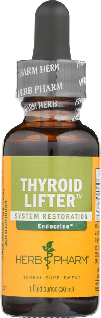 Herb Pharm Thyroid Løfter Flytende Herbal Formel for Endokrine System Support - 1 Ounce