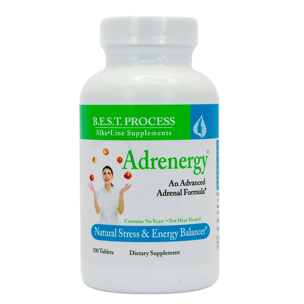 Adrenger beste prosess Alkaline — naturlig adrenal støtte med Adrenal Gland ekstrakt, adaptere, vitaminer og mineraler