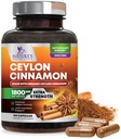 Organisk Ceylon Cinnamon Supplement 1800mg - Certified Organic Ceylon Cinnamon pulver piller - Energi og hjerte støtte for kvinner og menn, flaske i USA, Antioksidant, Glutenfri, Ikke-GMO - 180 Kapsler