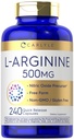 Carlyle L-Arginine 500 mg Kapsler | 240 greve | Nitric Oxid Precursor | Gratis skjema Aminosyre | Ikke-GMO & Glutenfri Supplement