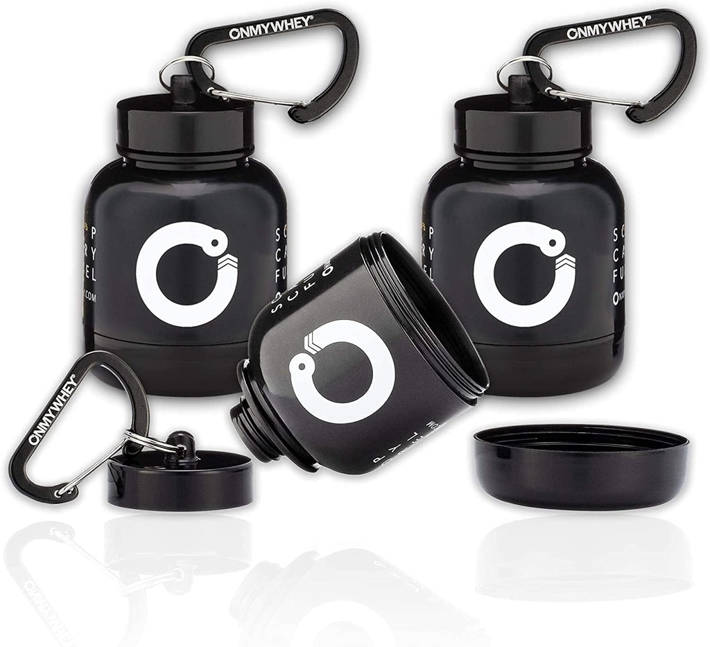 ONMYWHEY - Bærbar protein og kosttilskudd pulver Funnel Key-Chain - moderne 3-pakke