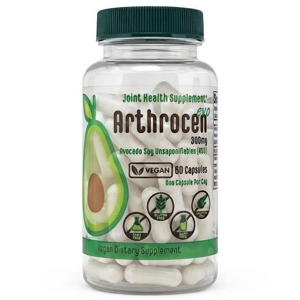 EVO Vegansk felles helse Supplement, 300Mg Avocado Soja Unsaponerbar, 60 dagers forsyning, én kapsel per dag (2 måneder)