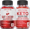 Atlantis Ernæring Tart Cherry 60 Gummies + sukker gratis keto Apple Cider Vinegar 60 Gummies