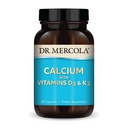 Dr. Mercola Kalsium med vitaminer D3 & K2 - Støtter Bein & hjerte helse * - Kalsium med vitaminer D3 & K2 - Eggshell-Derived - Ikke-GMO, Glutenfri og soya gratis - 90 kapsler (90 Services)