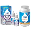 TheraTears 1200mg Omega 3 Supplement for Eye Nutrition, Økologisk Flaxfrø Triglyserid Fiskolje og vitamin E, 180 Antall med Thera Tårer Øyedråper for tørre øyne, 0,5 Fl Oz, 15 Ml, 2 Pack