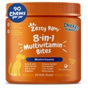 Zesty Paws Hund Multivitamin, Chewable Hundevitaminer og kosttilskudd for Hip & Joints, Hud & Coat, Omega 3 Fiskeolje for hunder - Senior & Puppy Multivitamin - Kylling - 90ct