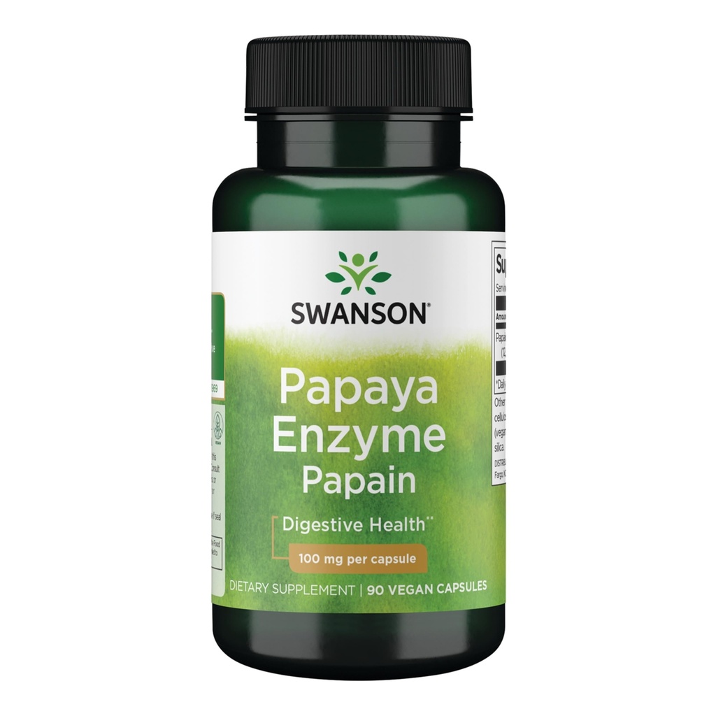Swanson Papain Papaya Enzyme 100 Milligrams 90 Veg Kapsler
