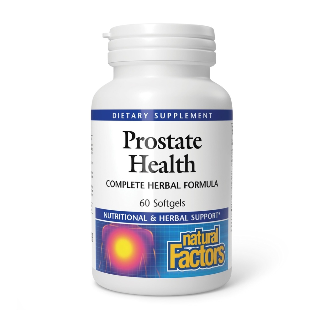 Naturlige faktorer, Prostata Health Formula, Herbal Støtte for en sunn prostata med Sag Palmetto og Turmeric, 60 mykgel (60 porsjoner)
