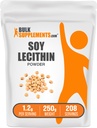 BulkSupplements.com Soy Lecithin pulver - Lecithin Supplement, Næringstilskudd, Mat klasse - Glutenfri, 1,2 g per servering, 250 g (8,8 oz) (Pack of 1)