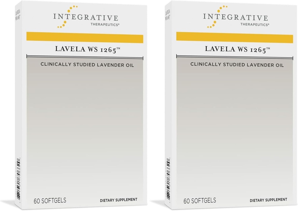 Integrative Therapeutics Lavela WS 1265 - Lavender Essential Oil Supplement for søvn og stress Støtte* - Smørefri - 120 Softgels (120 Services)
