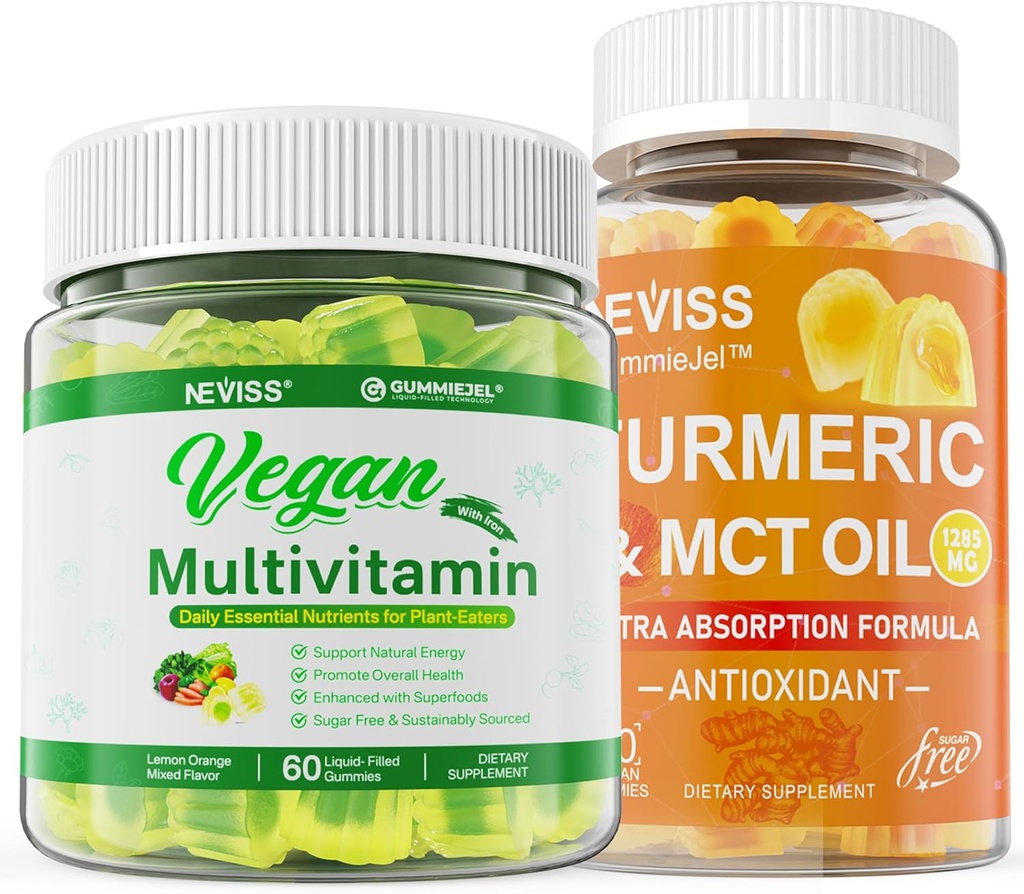 Organisk gummi 1000mg med vegansk multivitamin for kvinner