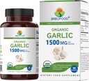 Brieofood organisk hvitløk 1500mg, 45 serveringer, vegetarisk, glutenfri, 90 vegetariske tabletter