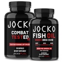 Jocko drivstoff kosttilskudd Bundle - Test booster for menn + Omega 3 Fish Oil (2 pakke) Kraftig Antioksidant & Muscle Builder