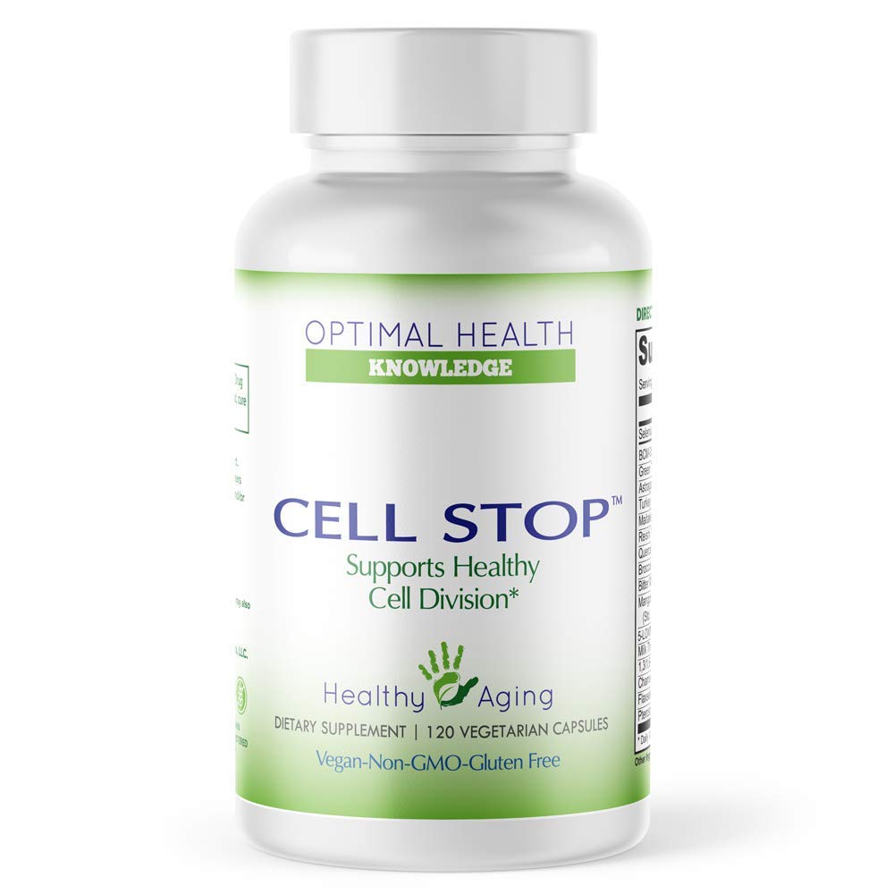 CELL STOP - Kraftig Cell Division Support, Propriety Blanding inkluderer Curcumin, Grønn Te, Reishi Mushroom, Tyrkia Tail Mushroom, Broccoli Extract, 1,3/6 Beta Glucan, og andre - 120 Veggie Kapsler