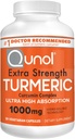 Qunol Turmeric Curcumin Capsules, 1000mg ekstra styrke Supplement, Patentert Hydro-løselig teknologi, Alternativ til Turmeric Curcumin med svart pepper, 30 Veggie Capsules