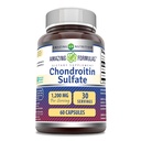 Amazing Formler Chondroitin Sulfate 1200 mg Per Serving Supplement | Kapsler ikke-GMO | Glutenfri | laget i USA (1 Pack, 60 Count)