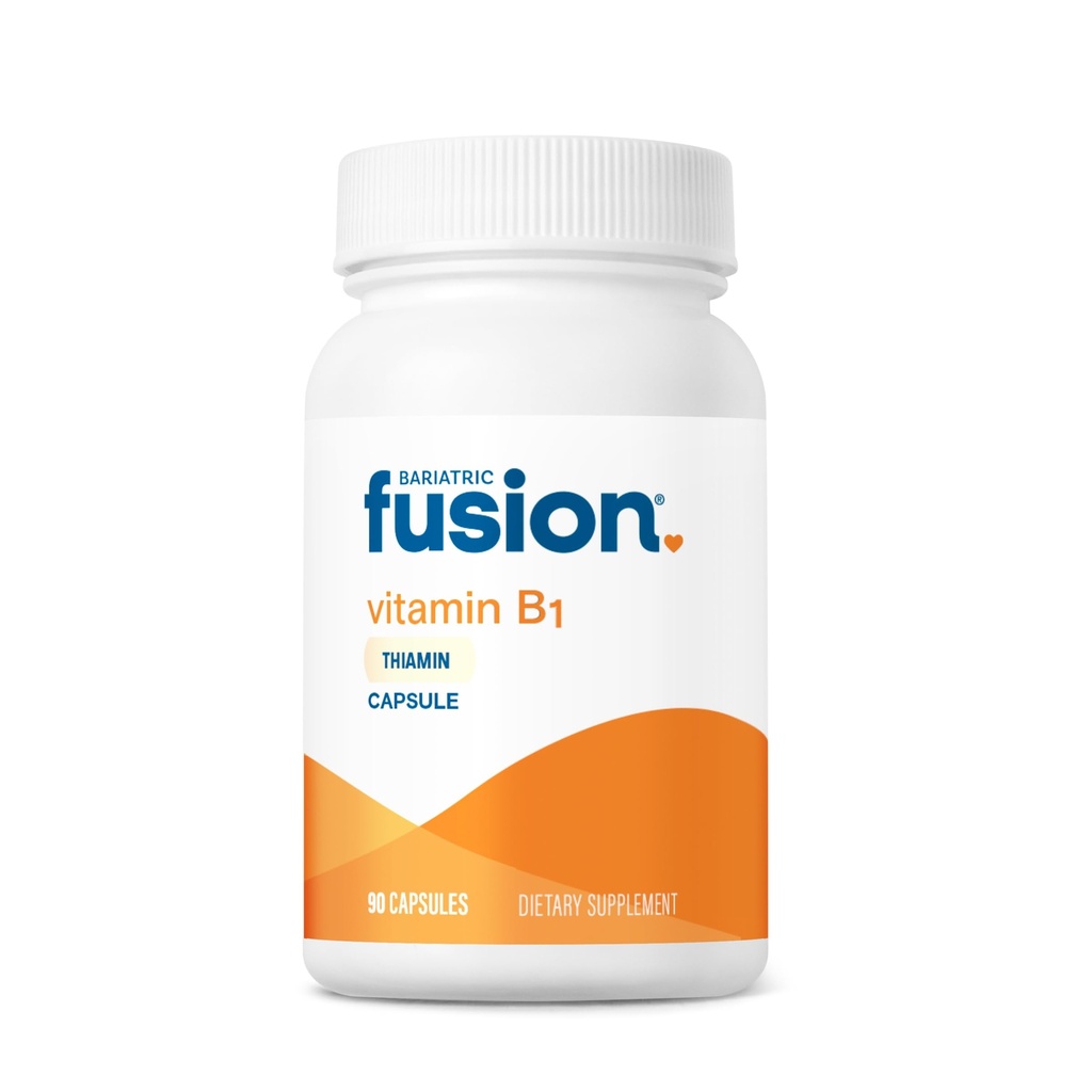 Bariatrisk Fusion Vitamin B1(Thiamin) for kariatrisk kirurgi pasienter inkludert gastrisk bypass og erme gastrektomi, lett å svelge kapsel, 90 greve