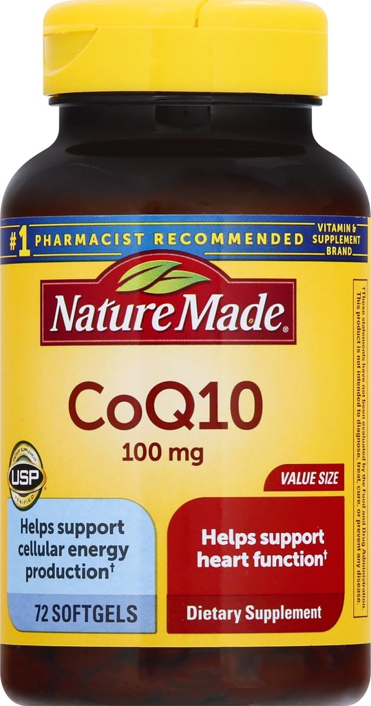 CoQ10 100 mg Softgels, 72 Antall verdistørrelse for hjerte helse