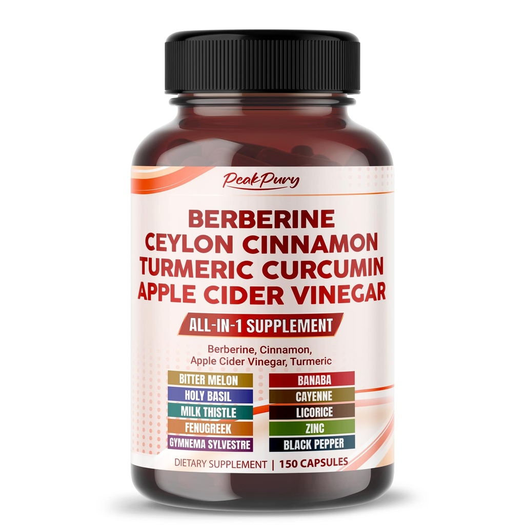 Berberine Cinnamon Apple Cider Vinegar Turmeric - Total wellness-støtte i USA