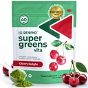 Beste Tasting Super Greens pulver med 40+ Superfoods – Delicious Daily Green pulver med vitamin B12, sink, vitamin C, magnesium og kalsium – Grønn Juice Superfood Mix - Cherry Flavor