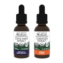 Host Defense Bundle med Lion's Mane Extract, 1 fl oz & Cordyceps Extract, 1 fl oz - Støtte Brain Health, Minne & Fokus - Immune & Energi Support Supplement*