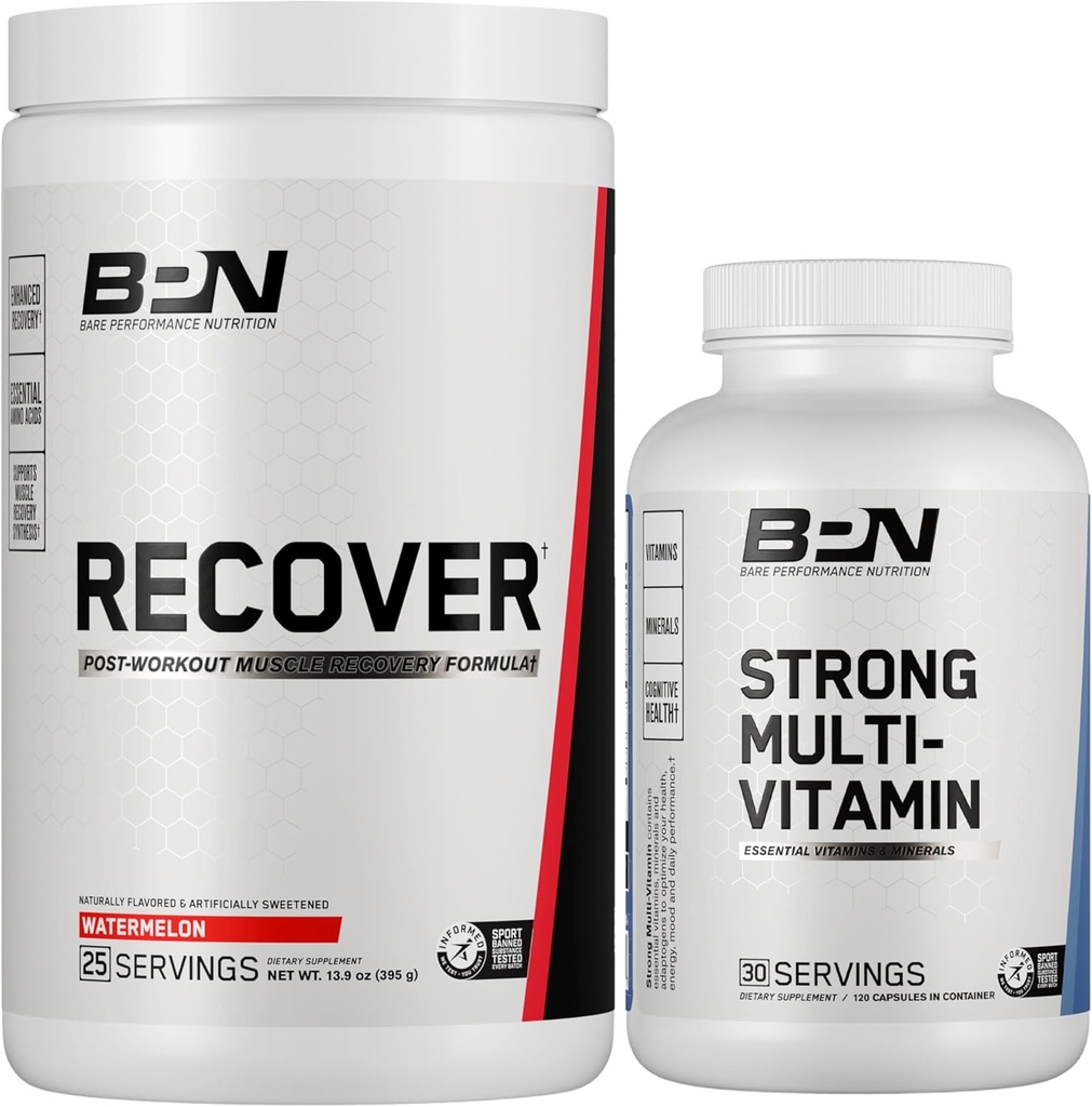 BARE PERFORMANCE NUTRITION BPN gjenoppretting og sterk Multivitamin Bundle