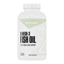 NutraBio Omega 3 Fish Oil Supplements, 2.000mg, 400 Softgels - EPA DHA Omega 3 Fatty Acid Supplement for å støtte et sunt hjerte