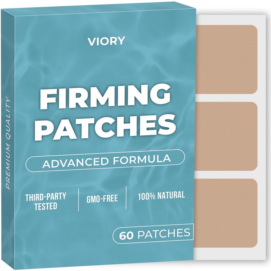 B12 Firming Patchs (pakke med 60) - 100% naturlig patch for kvinner og menn - Energi, fokus og kroppsstøtte - Forbedret formel