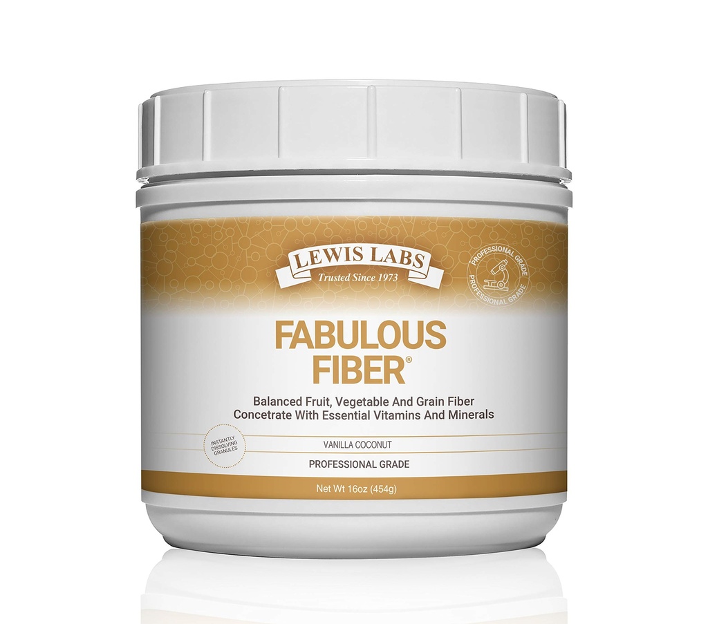 Lewis Labs Fabulous Fiber Powder Supplement | Delicious Hurtig Oppløselig Daglig Fiber Powder fra Frukter, Grønnsaker & Korn | Profesjonell Grade Vitaminer Mineraler Stolt laget i USA | 16 Ounces