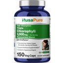 NusaPure høy absorpsjon Triple Klorofyll 1000 mg 150 Veg Caps egnet for vegetarianere og veganer, ikke-GMO