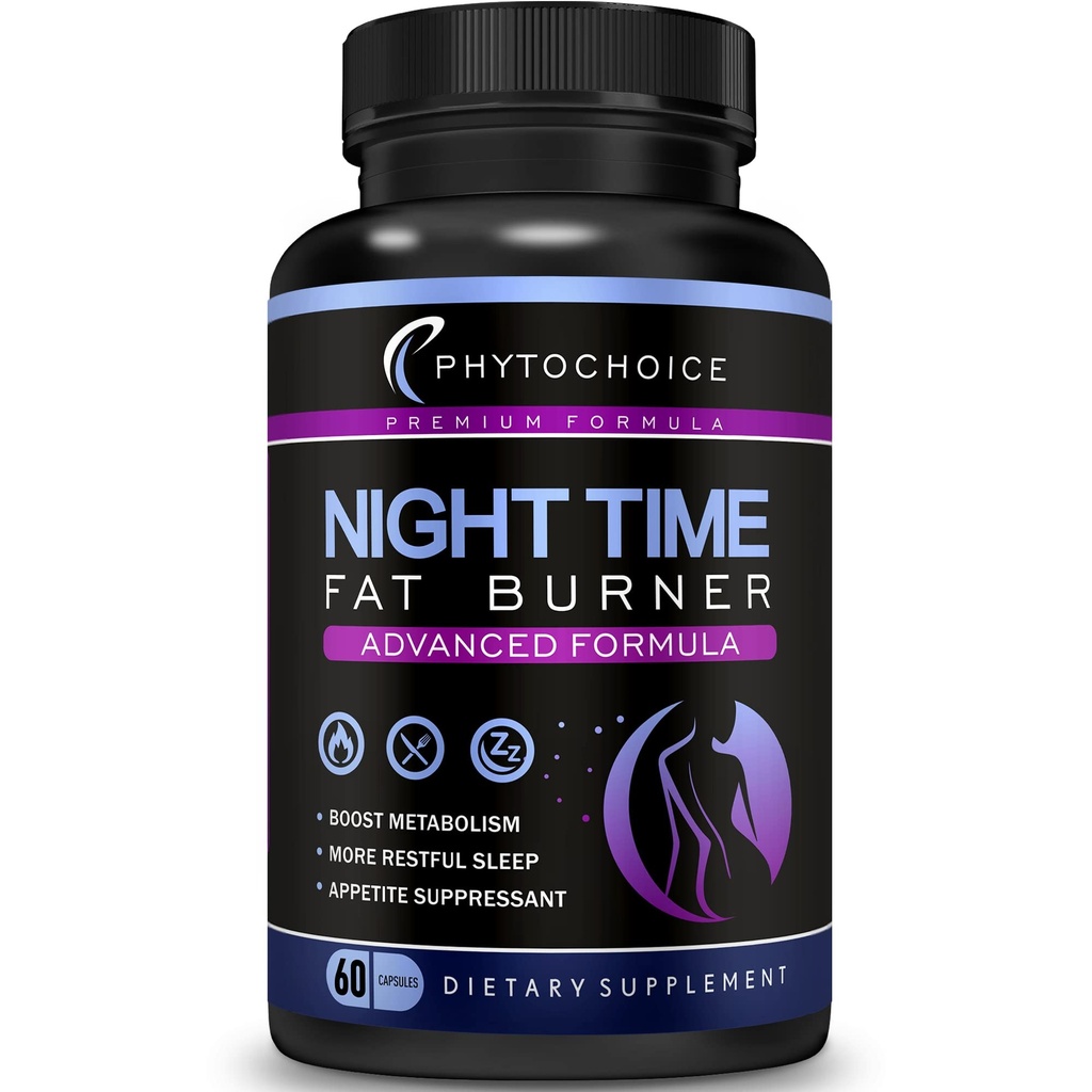 Natttid vekttap piller for kvinner-karb blokker Appetitt Suppressant med Melatonin-Fat brenner diett piller som fungerer raskt for kvinner-Nighttime metabolisme Booster-Made i USA-1 Pack