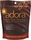Adora Premium Vitamin D3 Magnesium og Kalsium Supplement, 500 mg, Melke sjokolade, 30 greve