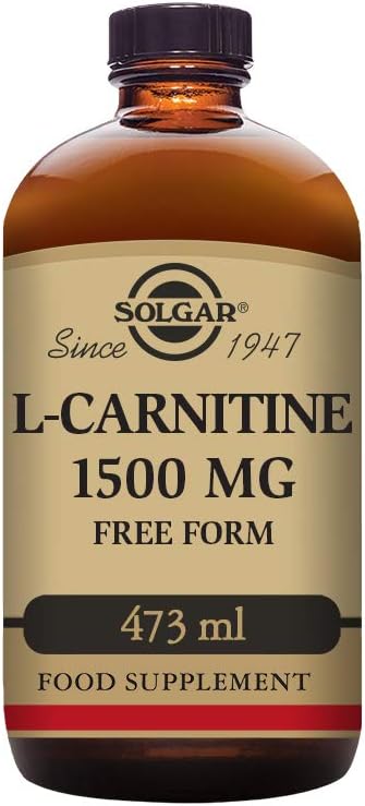 Solgar L-karnitin 1500 mg væske, 16 oz. - Naturlig sitronflavor - hjertehelse - støtter energi, metabolisme, trening Endurance & Recovery - Ikke-GMO, Vegan, Gluten & Dairy Gratis - Om 31 Services