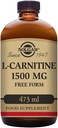 Solgar L-karnitin 1500 mg væske, 16 oz. - Naturlig sitronflavor - hjertehelse - støtter energi, metabolisme, trening Endurance & Recovery - Ikke-GMO, Vegan, Gluten & Dairy Gratis - Om 31 Services
