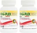 NaturesPlus Hema-Plex jern - 60 langsomme tabletter, pakke med 2 - Total blodhelse - 85 mg Chelated jern - med vitamin C & Bioflavonoider - Ikke GMO, vegetarisk og glutenfri - 120 Totalt serveringer