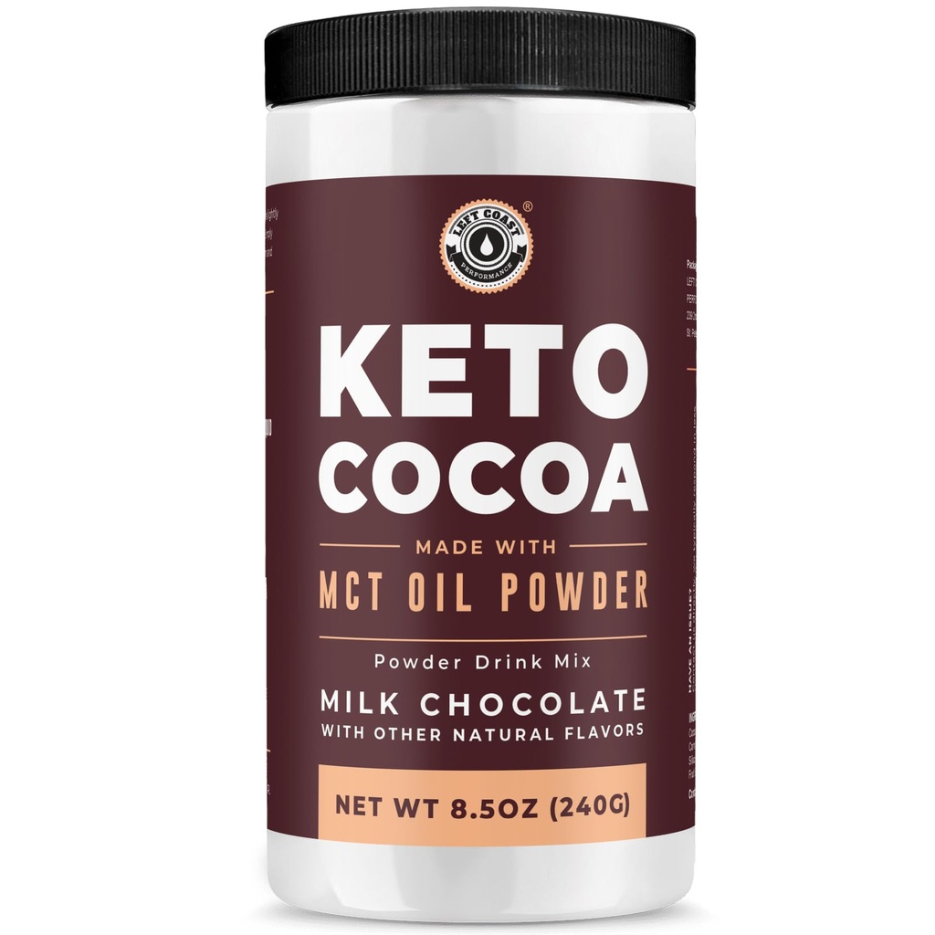 Keto Cocoa Keto varm sjokolade drikk blanding pulver - sukker gratis, lav carb med protein og MCT olje pulver
