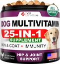 Hunde Multivitamin Chewable med glukosamin - Hundevitaminer og kosttilskudd - Senior & Puppy Multivitamin for hunder - Pet Joint Support Helse - Immunitet - Mobilitet - Energi - Gut - Hud - 120 Chews