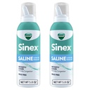 Vicks Sinex SALINE Nasal Spray, Drug Free Ultra Fine Mist, Klar hver dag Sinus Congestion Fast, Klar Mucus fra en kald eller allergi, Daglig bruk 5.0 fl oz x 2