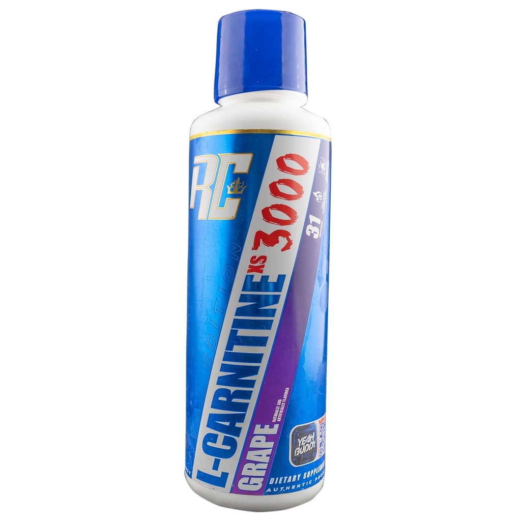Ronnie Coleman Signature Series L-karnitin XS 3000 flytende, Aminosyrer metabolisme og lean muskel styrke støtte, stimulant gratis, sukkerfri, null karbohydrater, korn, 16 Oz
