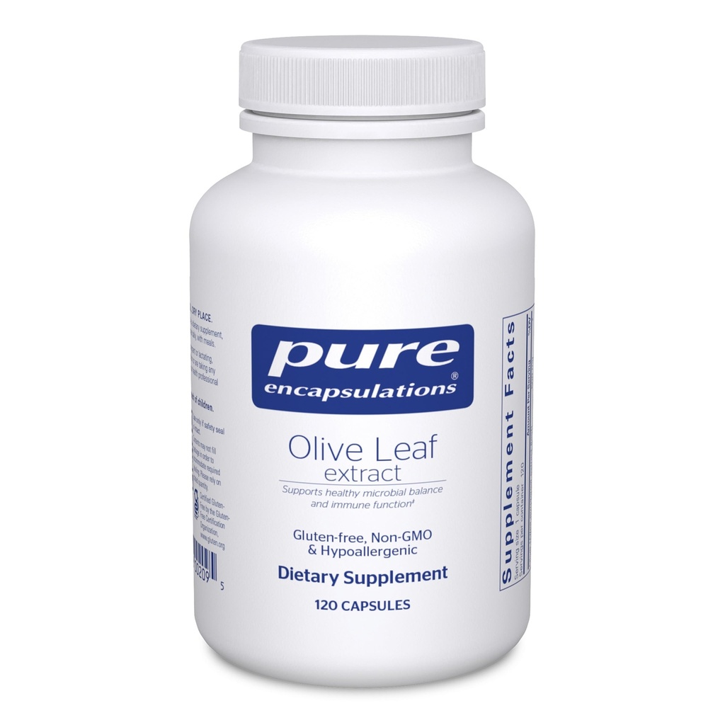 Ren innkapslinger Olive Leaf Extract ® Hypoallergenic Supplement støtter immunsystem og sunn intestinell miljø ® 120 kapsler