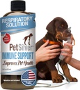 PetSilver Immune Support, Naturlig Nebulizer Solution, fremmer andningshelse hos katter og hunder, Allergier, Sinus og Cough behandling, enkel å bruke, Patentert Chelated Silver, laget i USA, 16 fl oz